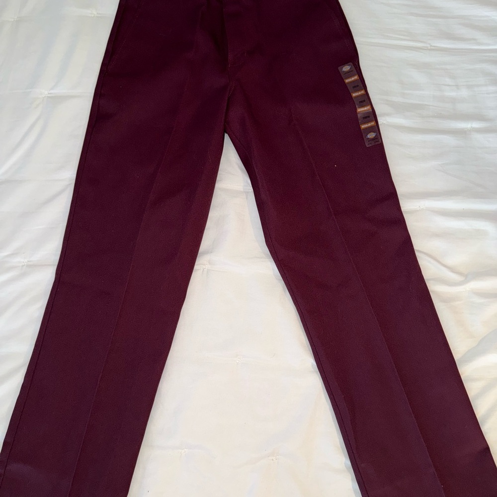 Dickies Brown Dress Pants Smooth Solid Design